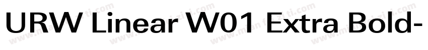 URW Linear W01 Extra Bold字体转换